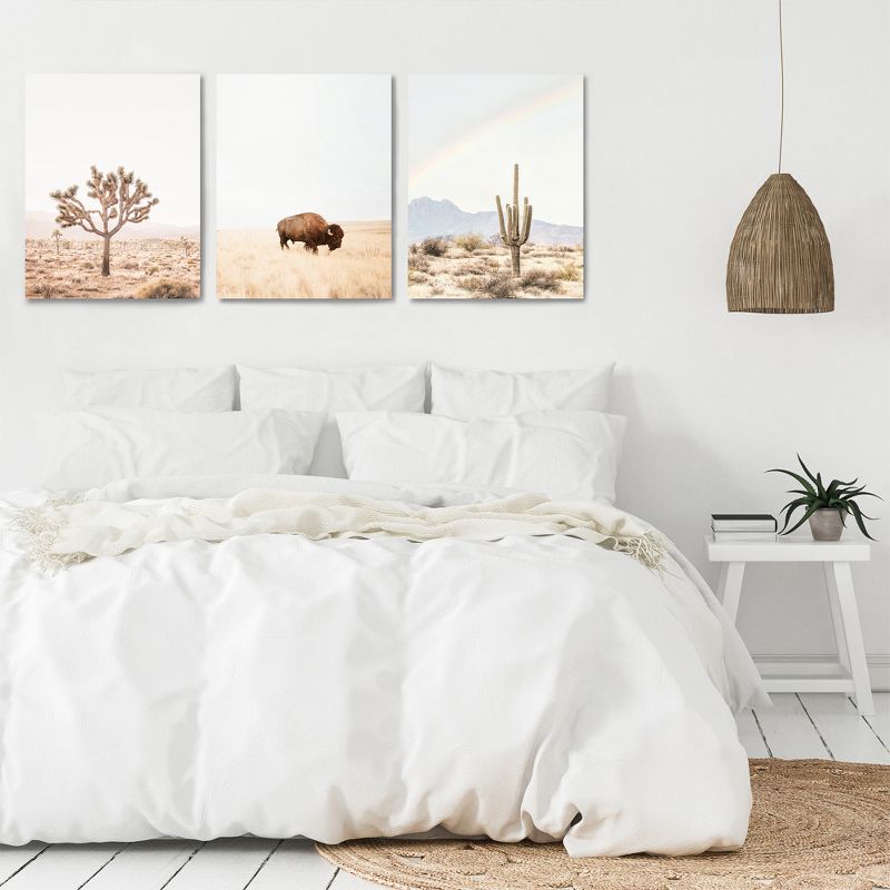 Americanflat Botanical Animal Neutral Southwest By Sisi And Seb Triptych Wall Art - Set Of 3 Canvas Prints, 3 of 7