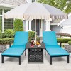 COWLOWN Black Small Metal Square Patio Bistro Side Table, Great for Garden, Pool, Deck Outdoor Areas - 2 of 4