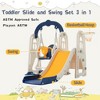 3 in 1 Toddler and Swing Set, Climber Playset with Basketball Hoop, Freestanding Indoor Outdoor Playground for Kids - 4 of 4