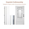 Wooakway 36"W×80"H Exterior Frosted Glass Prehung Front Entry Door Primed Interior Fiberglass Entrance Door - 4 of 4