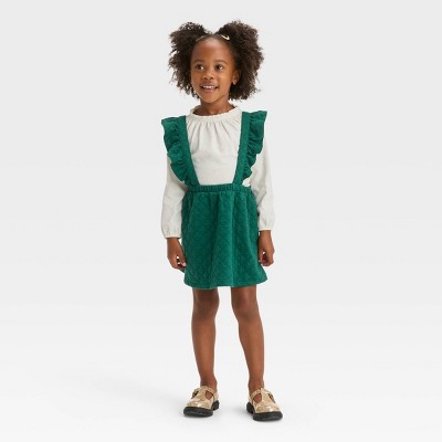 Toddler Girls' Long Sleeve Skirtall Set - Cat & Jack™ Green 18m : Target