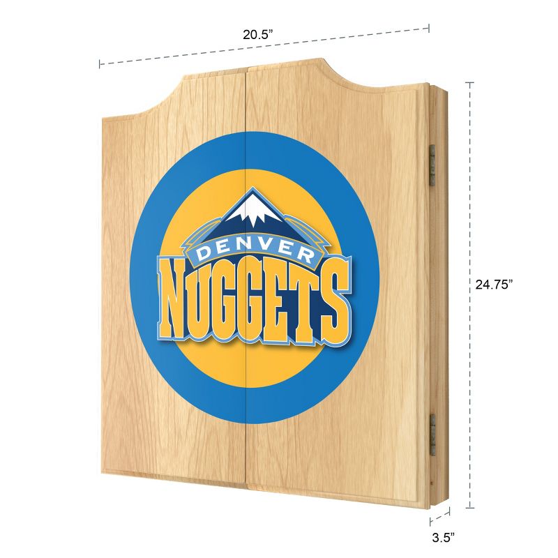 Denver Nuggets Logo Dart Board Cabinet Set, 4 of 6