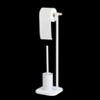 Home Mart Goods Heavy Duty Stainless Steel White Toilet Paper Holder and Toilet Brush Set - 4 of 4