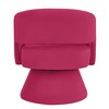 Ridstar Rose Pink 360 Degree Comfy Swivel Barrel Chair, Upholstered Velvet Round Accent Chairs with Open Backrest - 4 of 4