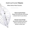 Evideco French Home Leaf Curtain Tiebacks Set of 2 - Clip-On Metal Holdbacks for Sheer or Light Curtains - 3 of 4