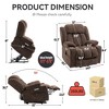 Power Lift Recliner Chair with 8-Point Vibration Massage, Lumbar Heating, USB & Type-C Ports, and Stainless Steel Cup Holders - 2 of 4