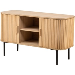 Nordlys 2-Door Solid Wood and Metal TV Stand Exotic Boho Living Room - 1 of 4