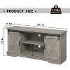 Farmhouse TV Stand for 65 Inch TV, Entertainment Center TV Media Console Table, Tall Modern TV Console Cabinet Furniture for Living Room - 2 of 4
