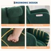 300lb Capacity Nursery Glider Rocker,Teddy Upholstered with Wood Legs for Living Room,Bedroom Nursery Includes Side Pockets - 4 of 4