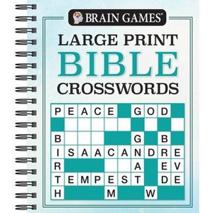 Brain Games - Large Print Bible Crosswords - (Brain Games - Bible) by  Publications International Ltd & Brain Games (Spiral Bound) - 1 of 1