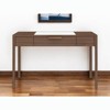 HomeRoots 47" White and Brown Marble and Wood Computer Desk - 2 of 4