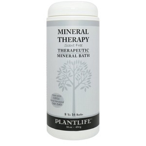 Scent Free Bath Salt Soak 16oz | Unscented Mineral Blend for Sensitive Skin & DIY Aromatherapy | Plantlife - 1 of 3