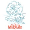 Men's The Little Mermaid Ariel Outline Logo  T-Shirt - White - Small - 2 of 4
