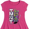 Girls' - Teenage Mutant Ninja Turtles - Donatello, Raphael, Leonardo, & Michelangelo Fit & Flair Cap Sleeve Dress - 2 of 2