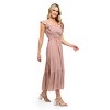 August Sky Women's Smocked Bodice Midi Dress - 3 of 4