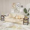 Tangkula 2 PCS Nightstand Industrial Bedside Table w/ Open Storage Shelf & Fabric Drawer - 2 of 4
