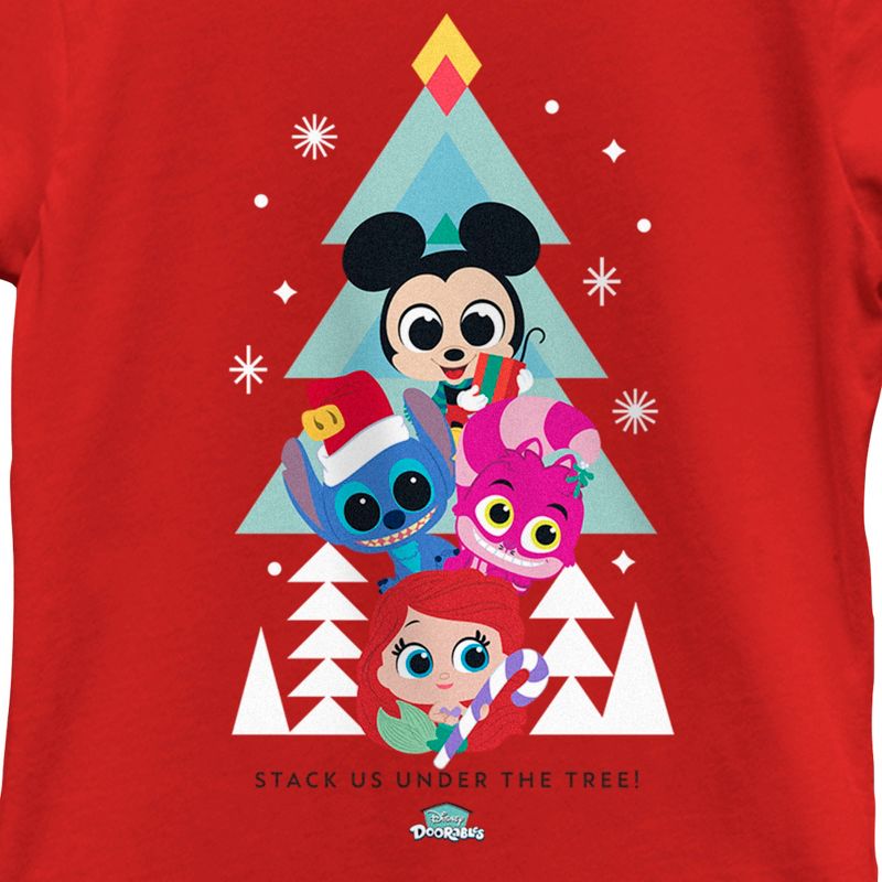 Girl's Disney Doorables Christmas Stack us Under the Tree T-Shirt, 2 of 6