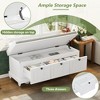 Sapphtopaz 44.1" Storage Bench Ottoman with Storage, Shoe Bench with Cushion and Three Drawers, Ottoman Bench for Entryway, Bedroom and Hallways - 3 of 4