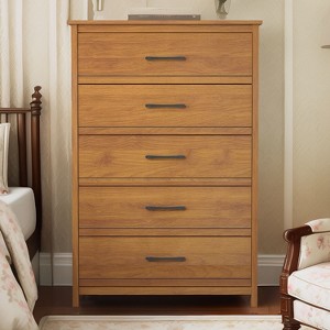 Galano Kellie 5 Drawer 31.5 in. Wide Chest of Drawer (Sturdy, Effortless Assembly with Interlocking Drawers) - 1 of 4