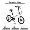 PAGED City Folding Bicycle with Aluminum Frame,7-Speed Mountain Bike with Shimano Rear Derailleur for Garden & Outdoor - 2 of 4