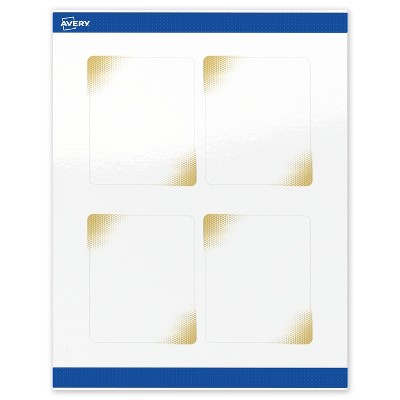 Avery Rectangle Labels, Gold Blush Pattern, 4" x 3-1/3"