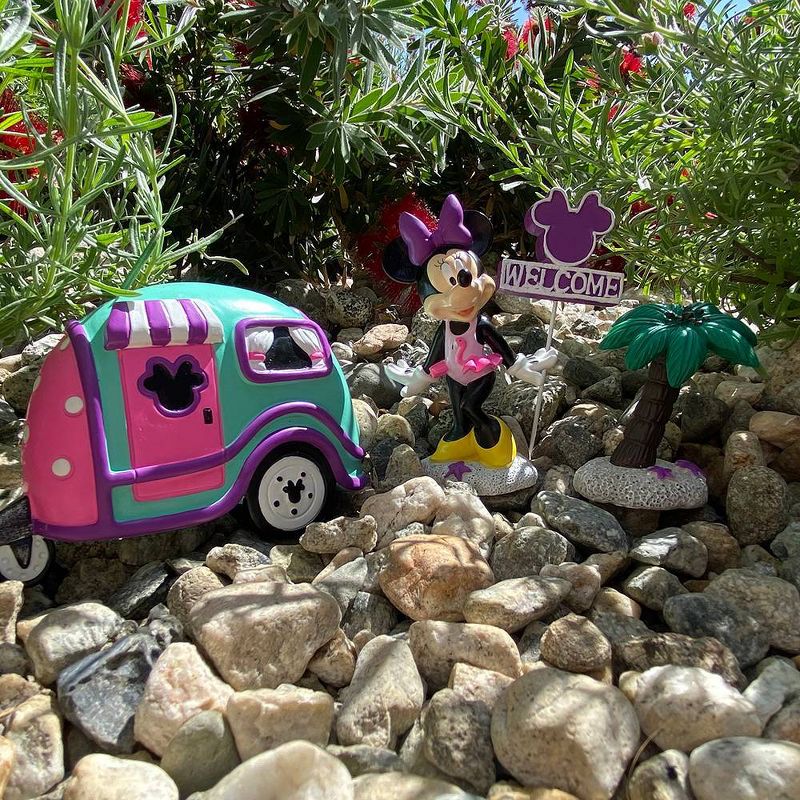 Disney 4pc Polyester/Stone Minnie Mouse Miniature Garden Set, 5 of 7