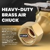 RamPro Air Chuck, Open Flow Heavy-Duty Locking Tire, with Quick Connect, Solid Brass, 1/4 Inch Female NPT Thread, 250 PSI, - 2 in a Pack, 1201 - 3 of 4