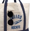 University of Toledo Arched School Name Canvas Tote Bag With External Pocket, Reusable Shoulder Bag for Shopping, School, Beach - 2 of 4