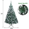 7FT Pre-Lit Artificial Christmas Tree with 870 Realistic Tips | Full Size Holiday Christmas Trees with Metal Stand - 2 of 4