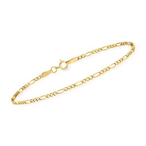 Pure Collection by Ross-Simons 1.9mm 14kt Yellow Gold Figaro-Link Bracelet Size 7 - 1 of 4