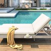 5-Position Adjustable Double Chaise with Cushions and Trays for Poolside/Garden - 4 of 4