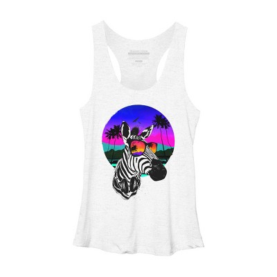 Women's Design By Humans Summer Zebra By clingcling Racerback Tank Top
