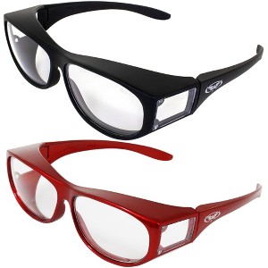 2 Pairs of Global Vision Eyewear Escort Safety Motorcycle Glasses with Clear, Clear Lenses - 1 of 4