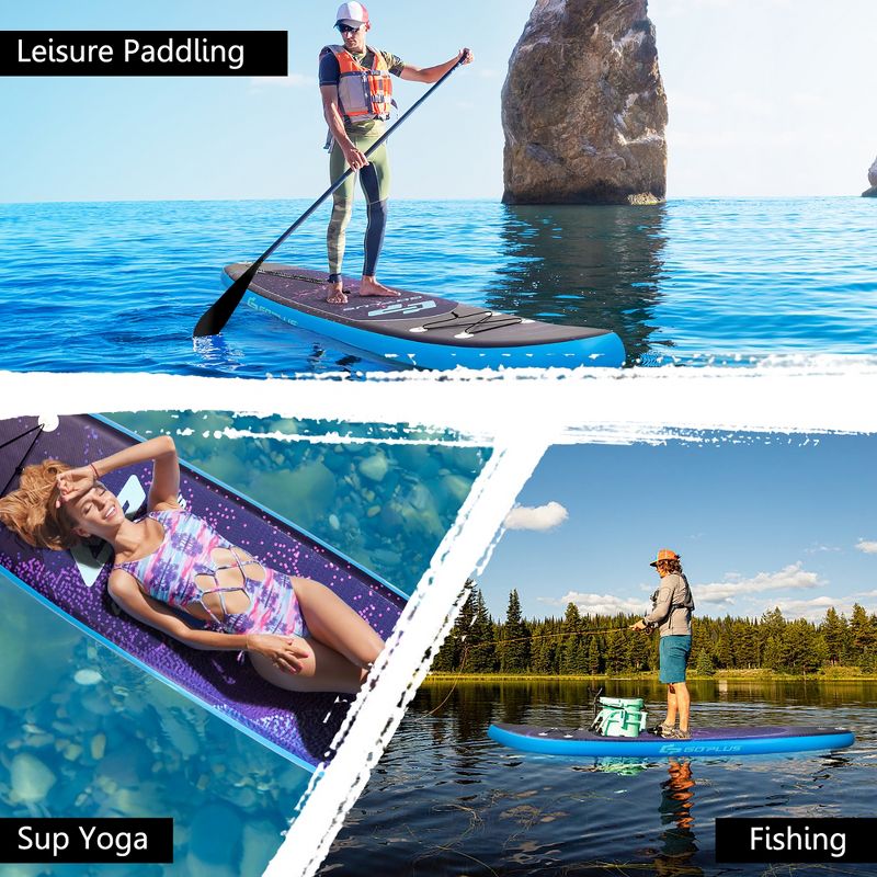 Costway 11'/10'5'' Inflatable Stand Up Paddle Board Surfboard W/Bag Aluminum Paddle Pump, 5 of 11