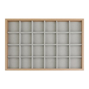 Unique Bargains Women's Wood Jewelry Tray with Removable Dividers for Drawers - 1 of 4