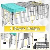 FDW Large Metal Chicken Coop Pet Playpen with Waterproof Cover Outdoor Walk-in Poultry Cage Outdoor Backyard Farm Cage - 3 of 4