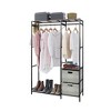 Grungis Freestanding Coat Racks with Shelves and 2 Wicker Drawers,Hall Tree with 4 Hooks,Entryway Furniture for Hanging Clothes - 2 of 4
