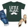 The Juniper Shop Little Man Mustache Toddler Short Sleeve Tee - 2T - Forest - 3 of 4
