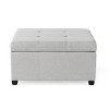 NicBex 35" Storage Bench Square Ottoman with Storage Upholstered Button Tufted for Bedroom, Living Space - 2 of 4