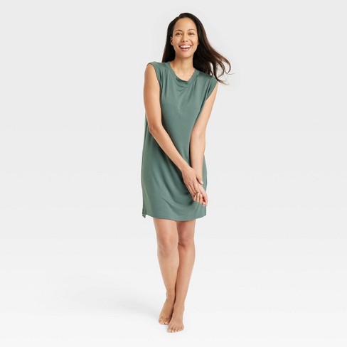 Women's Beautifully Soft Tank Dress - Stars Above™ Teal Green S