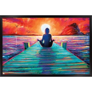 Trends International PD Moreno - Fine Art - Yoga Dock Framed Wall Poster Prints - 1 of 4