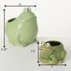 Sullivans 6.25" & 3.5" Toad-Ally Fun Planter Set of 2, Green - 4 of 4
