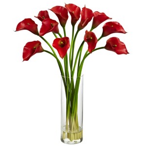 HomeStock Mini Calla Lily Silk Flower Arrangement - 1 of 1