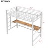 NicBex Twin/Full Size Metal Gaming Loft Bed with LED Lights,Desk,Charging Station&Guardrails,Multifunctional Loft Bed for Gamers&Teens,250lbs Max - 3 of 4