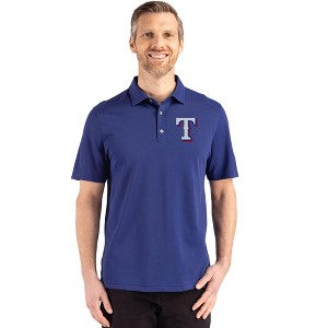 Texas Rangers Cutter & Buck Advantage Refresh Epic Confidence Recycled Mens Tri-Blend Pique Polo - Tour Blue - 1X Large - 1 of 1