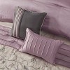 Embroidered 7 Piece Comforter Set Purple King - 2 of 4