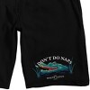 White Lotus Crocodile I Don’t Do Naps Adult Black Sleep Pajama Shorts - 2 of 2