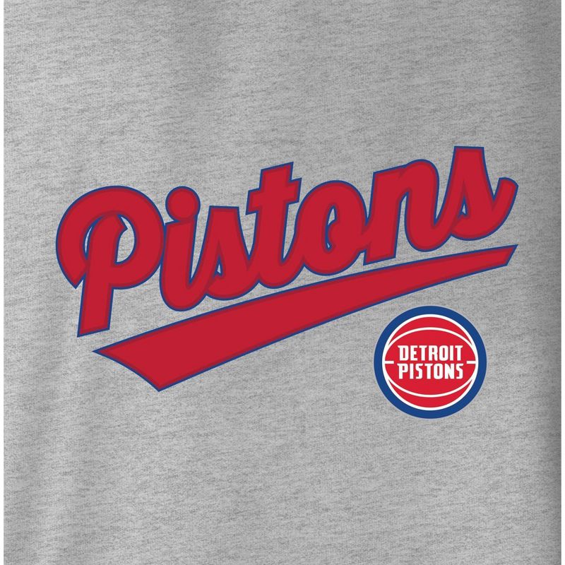 NBA Detroit Pistons Women&#39;s Gray Long Sleeve Team Slugger Crew Neck T-Shirt, 4 of 5