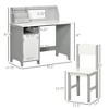 Aghana Digitals Kids Study Desk & Chair Set with Whiteboard, Storage Cabinet & Bookshelf, Durable - 3 of 4