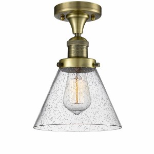 Cone - 1 Light Semi-Flush Mount In Industrial Style-11.5 Inches Tall and 7.75 Inches Wide - 1 of 1